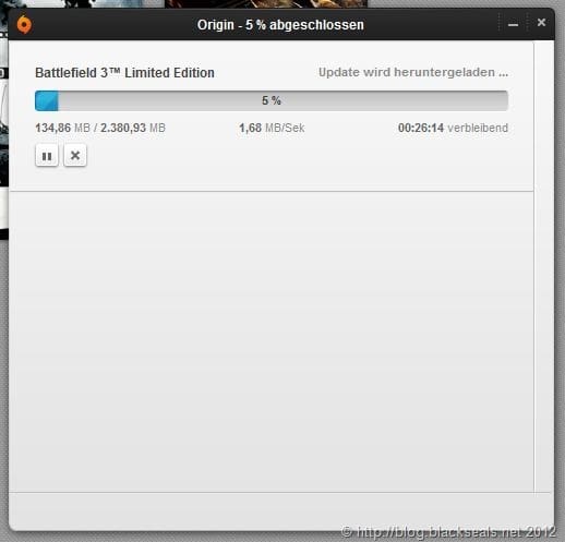 EA Origin: Anzeige der Downloadrate | BlackSeals.net
