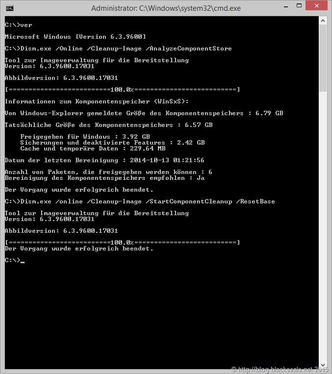 Mehr über den Artikel erfahren Windows Komponentenspeicher SxS bereinigen