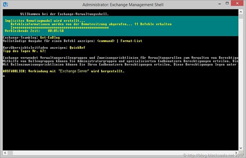Exchange Verwaltungsshell ladet sehr langsam | BlackSeals.net