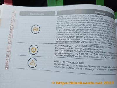 Was bedeuten die Kontrollleuchten noch Mal genau... - Bordhandbuch hilft weiter.