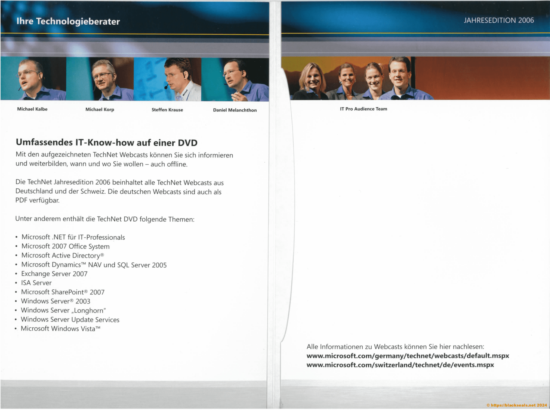 microsoft-technet webcast-jahresedition-2006 inhalt