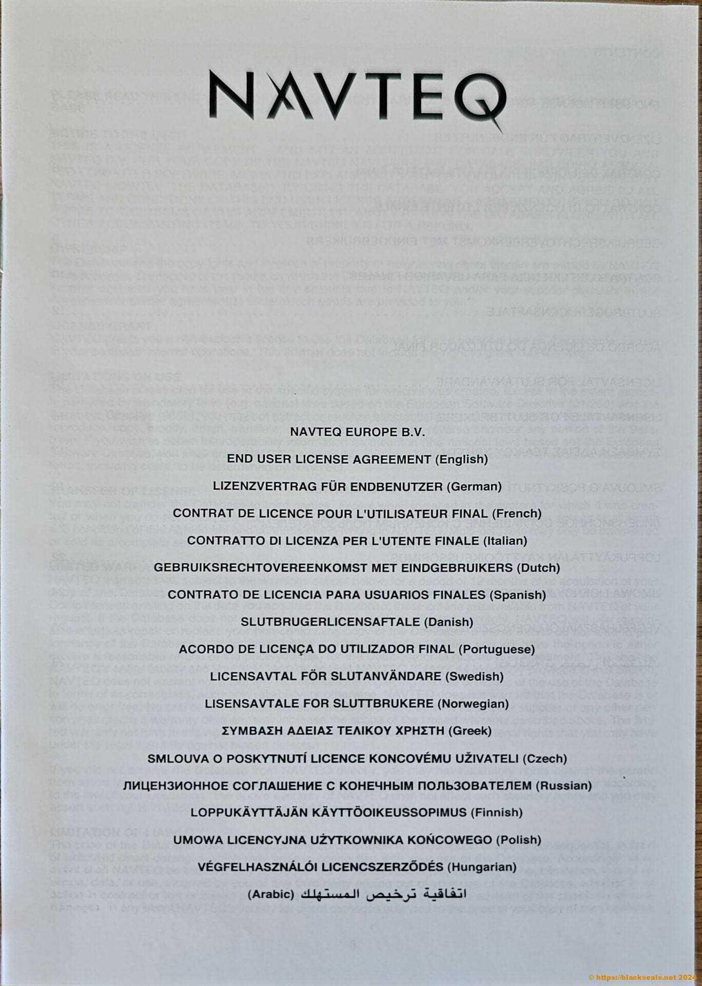 NAVTEQ-Digital-Map-Update-2008-2009-Lizenzvertrag NAVTEQ-Digital-Map-Update-2008-2009-Lizenzvertrag