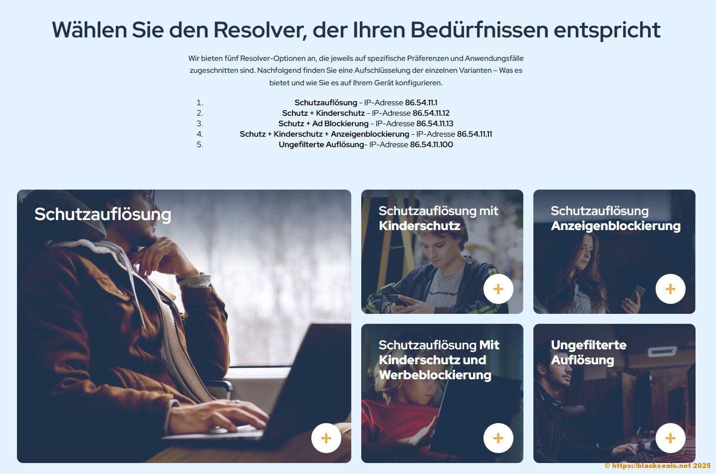 DNS4EU und deren angebotenen DNS Server dns4eu resolver-list screenshot
