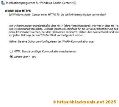 Windows Admin Center kann nur WinRM über HTTPS erlauben. windows-admin-center winrm-ueber-https